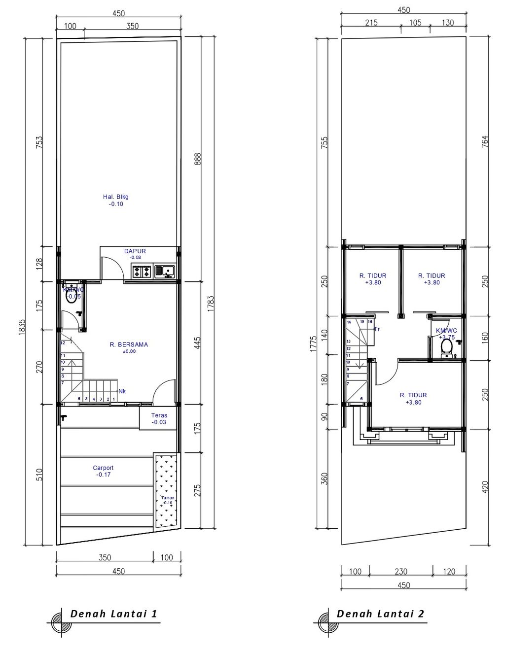 foto denah rumah tipe 52 Compact High Ceiling (600) perumahan G-Land Ciwastra Park