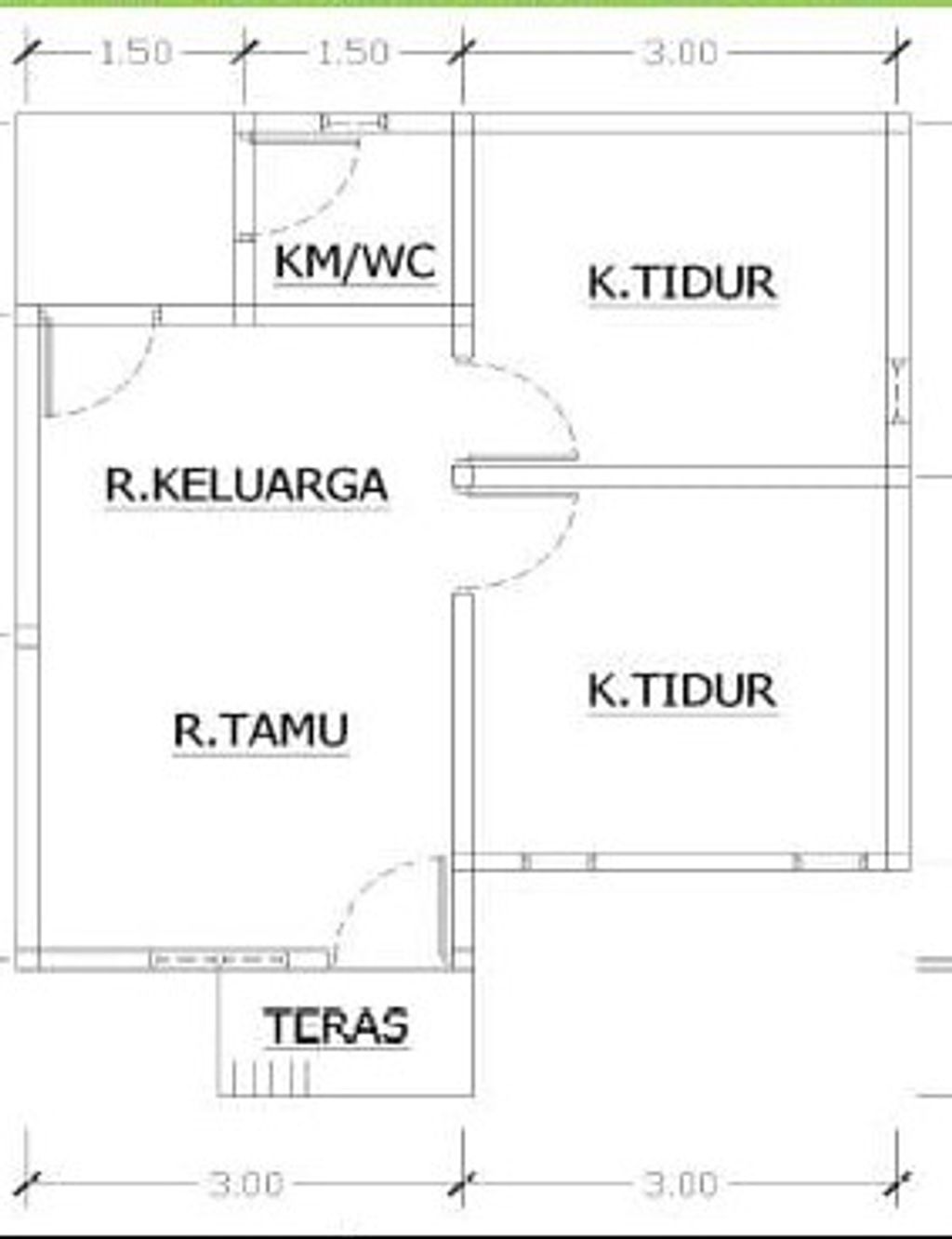 foto denah rumah tipe 36 I perumahan PONDOK RABBANI 4 TAHAP 2