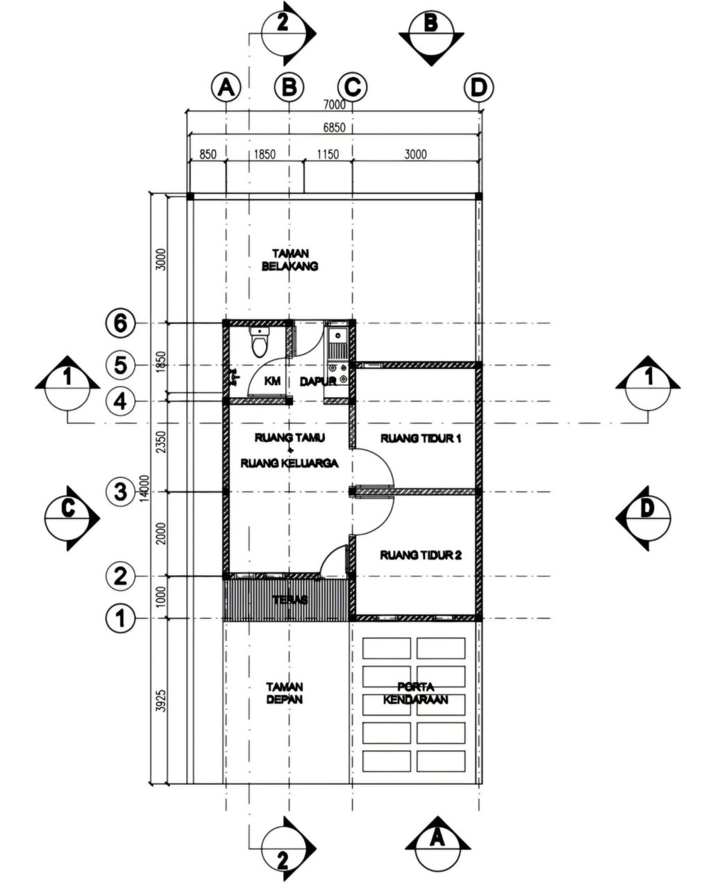 foto denah rumah tipe 36-4 perumahan PERUMAHAN INNARA RESIDENCE 2