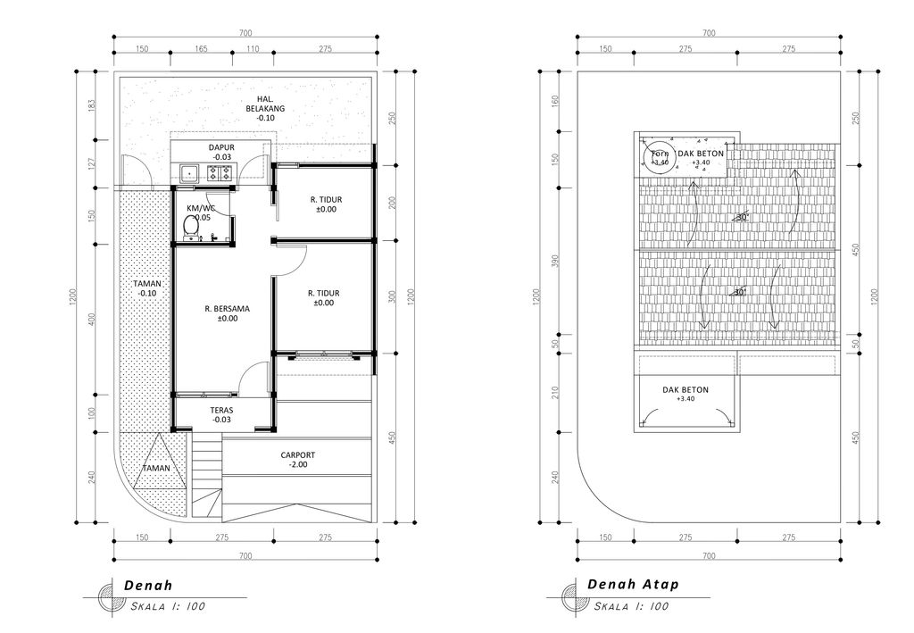 foto denah rumah tipe 30 1 Lantai Kontur (494) perumahan G-Land Padalarang Valley