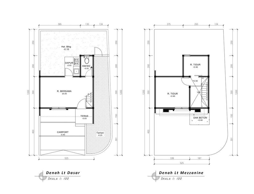 foto denah rumah tipe 33 Mezanin Classic (Charlotte) (498) perumahan G-Land Padalarang Valley