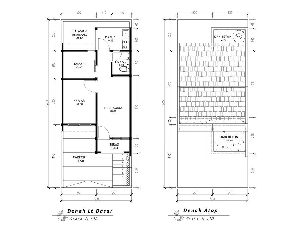 foto denah rumah tipe 30 1 Lantai Kontur 2.5m (338) perumahan G-Land Padalarang Valley