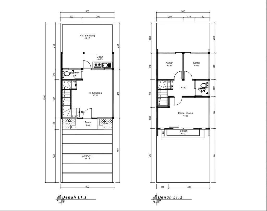 foto denah rumah tipe 60 2 lantai Compact Classic HC (3KT) (652) perumahan G-Land Padalarang Valley