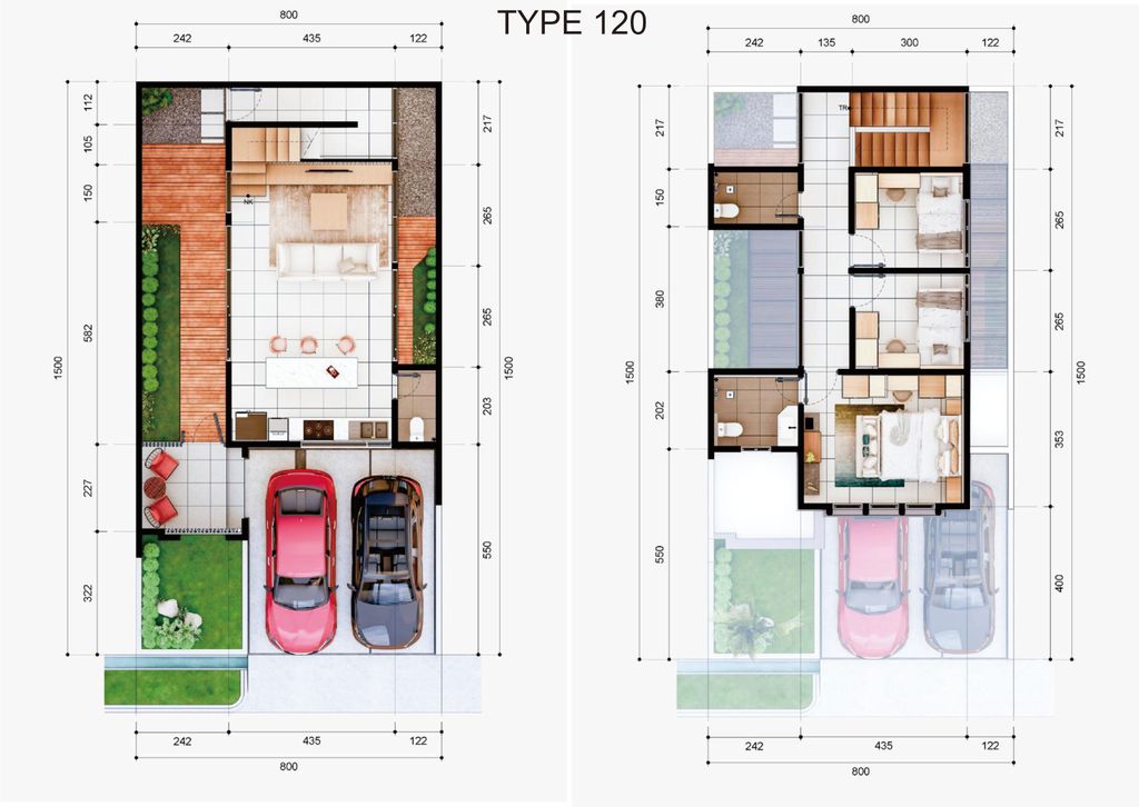 foto denah rumah tipe 120 perumahan PESONA KAHURIPAN 11