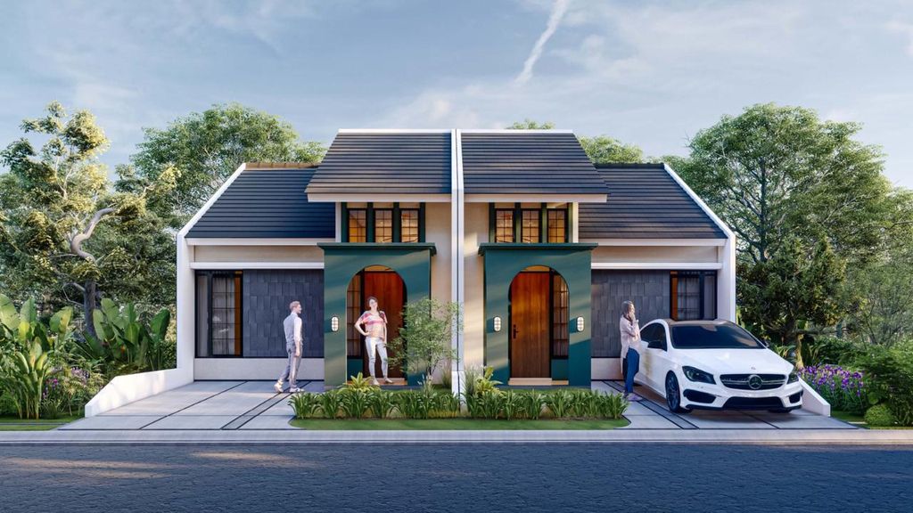 foto tampak rumah tipe 45 perumahan PESONA KAHURIPAN 11