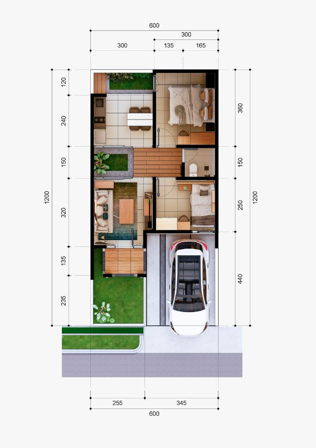 foto denah rumah tipe 45 perumahan PESONA KAHURIPAN 11