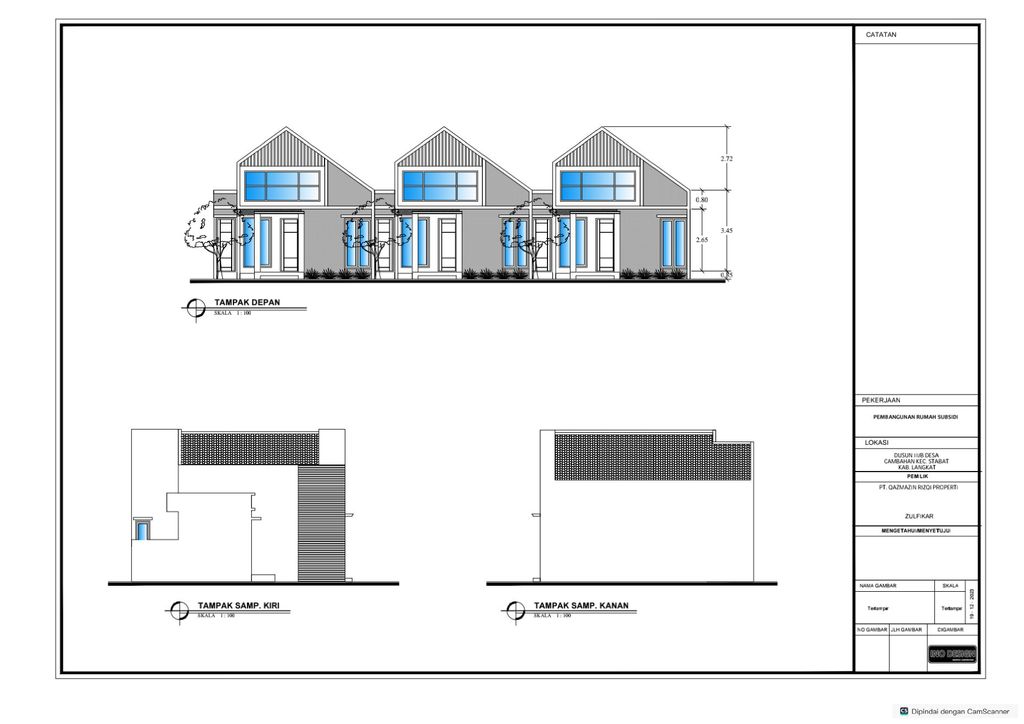 foto denah rumah tipe 36 perumahan ZEED LAND CITY