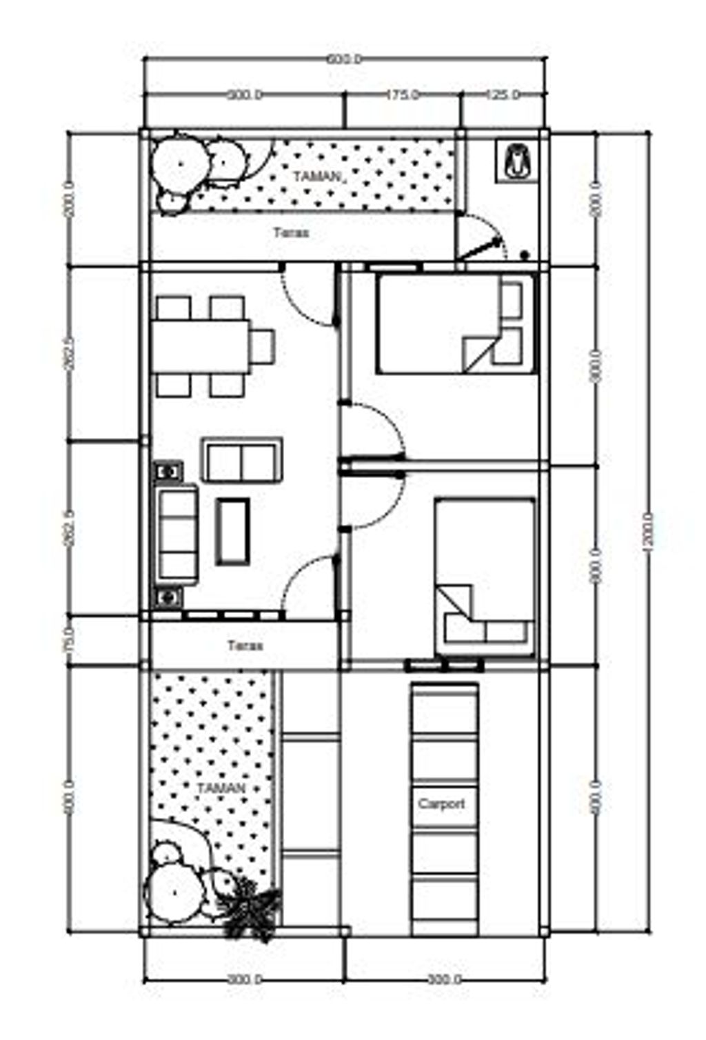 foto denah rumah tipe 36 perumahan ANINDYA RESIDENCE 6