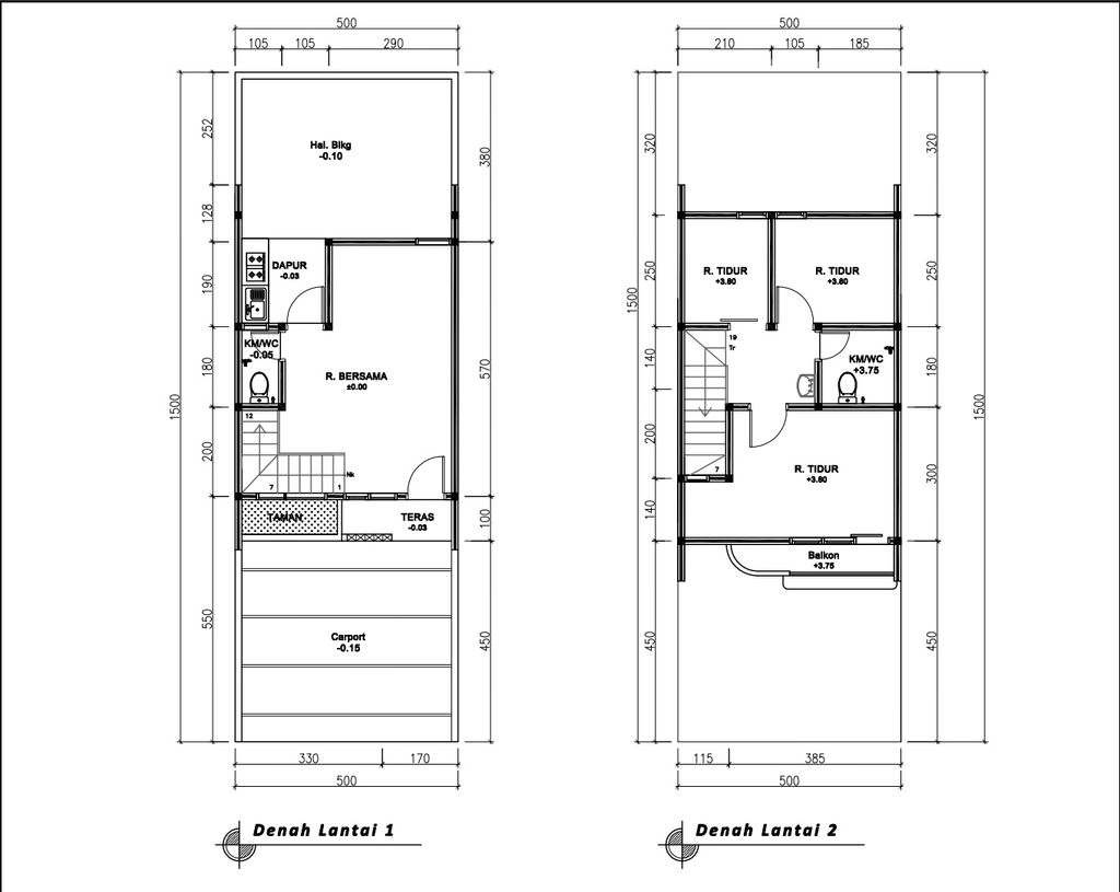 foto denah rumah tipe 60 Compact 3 Kamar HC (786) perumahan G-Land Ciwastra Park 2