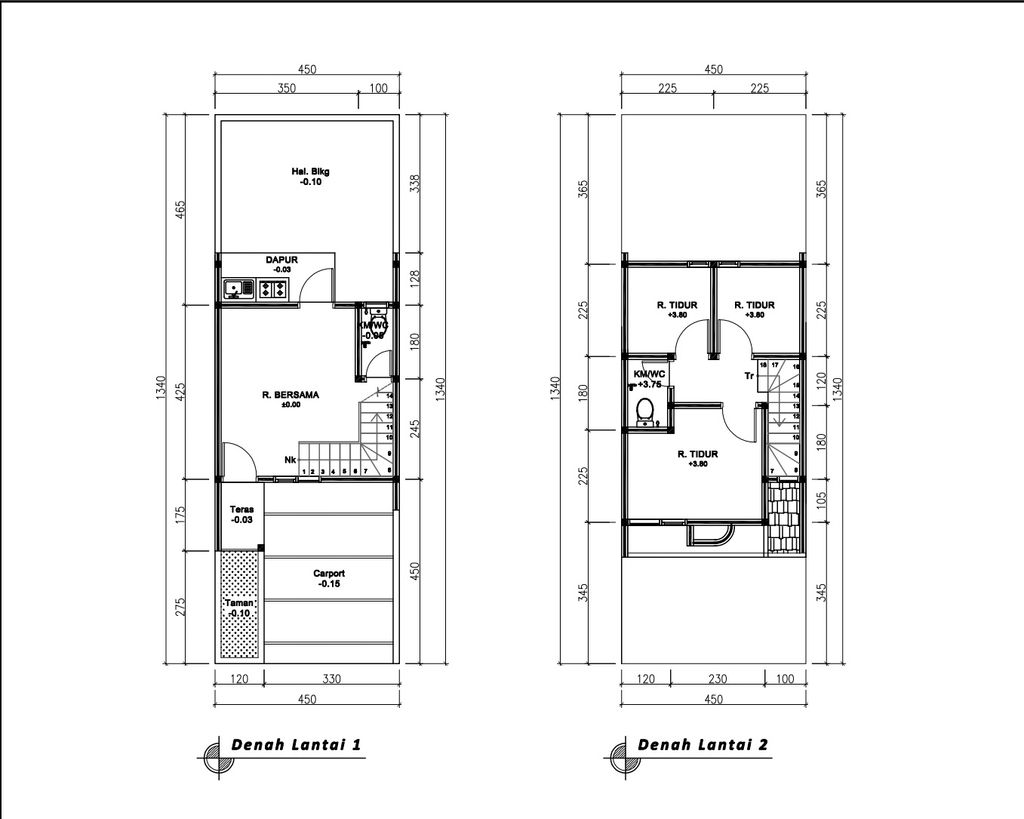 foto denah rumah tipe 50 Compact (3 kamar) + Teras (611) perumahan G-Land Ciwastra Park 2