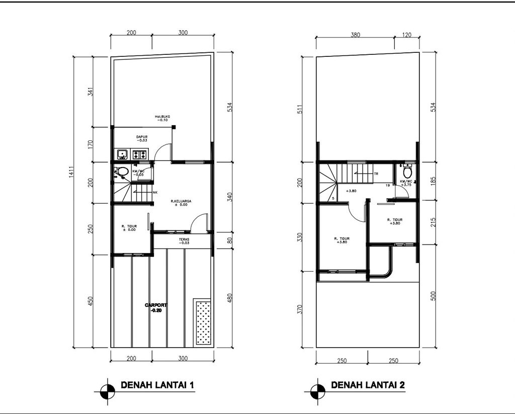 foto denah rumah tipe 43 Compact High Ceiling (3KT) (543) perumahan G-Land Ciwastra Park 2