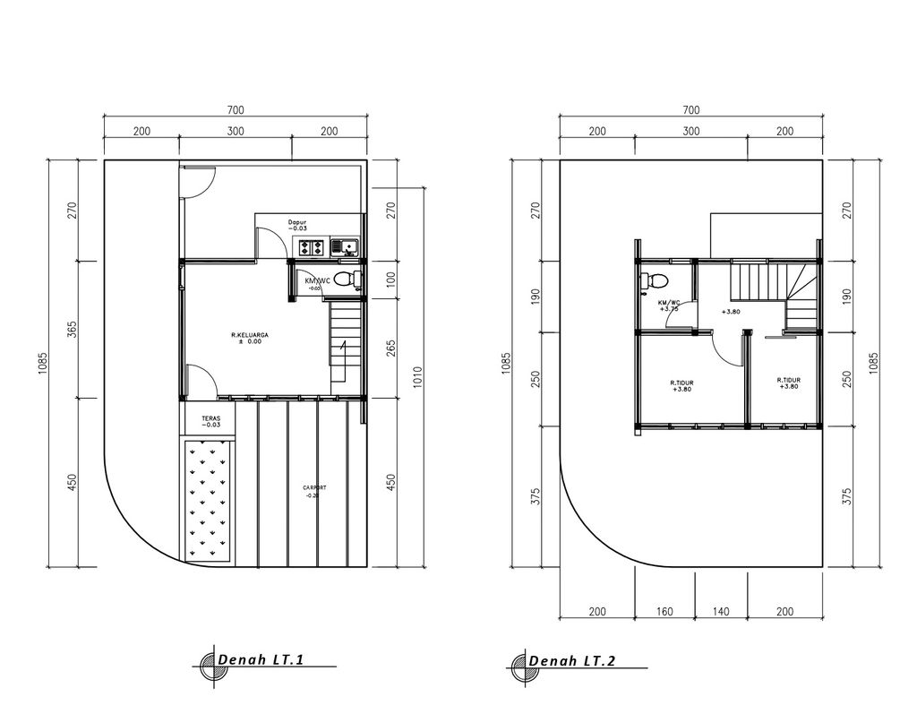 foto denah rumah tipe Compact Classic Modern HC (2KT) perumahan G-Land Cilengkrang Residence Blok G-I