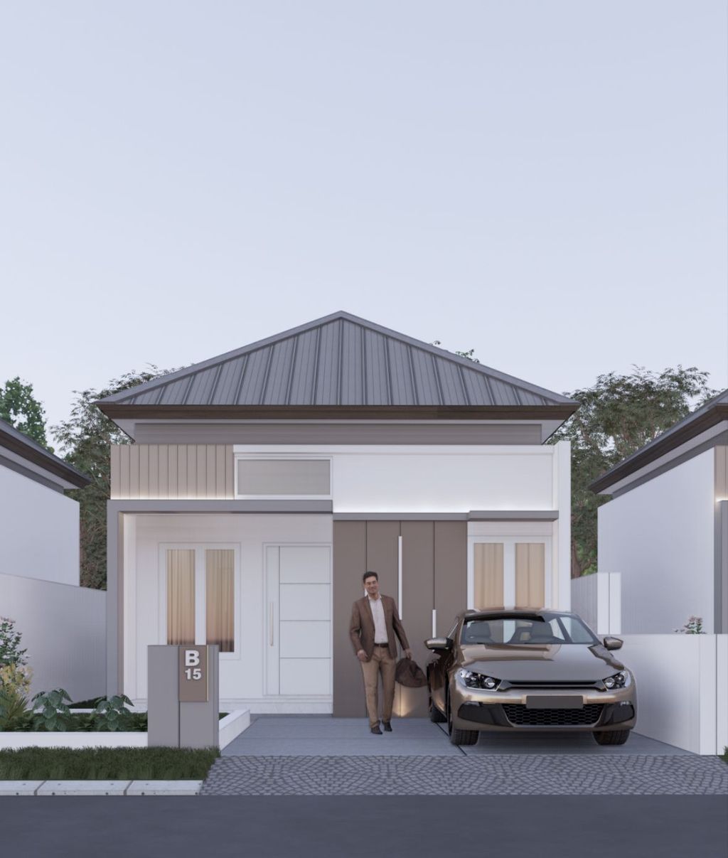 foto tampak rumah tipe 36 perumahan ARWANA ASRI