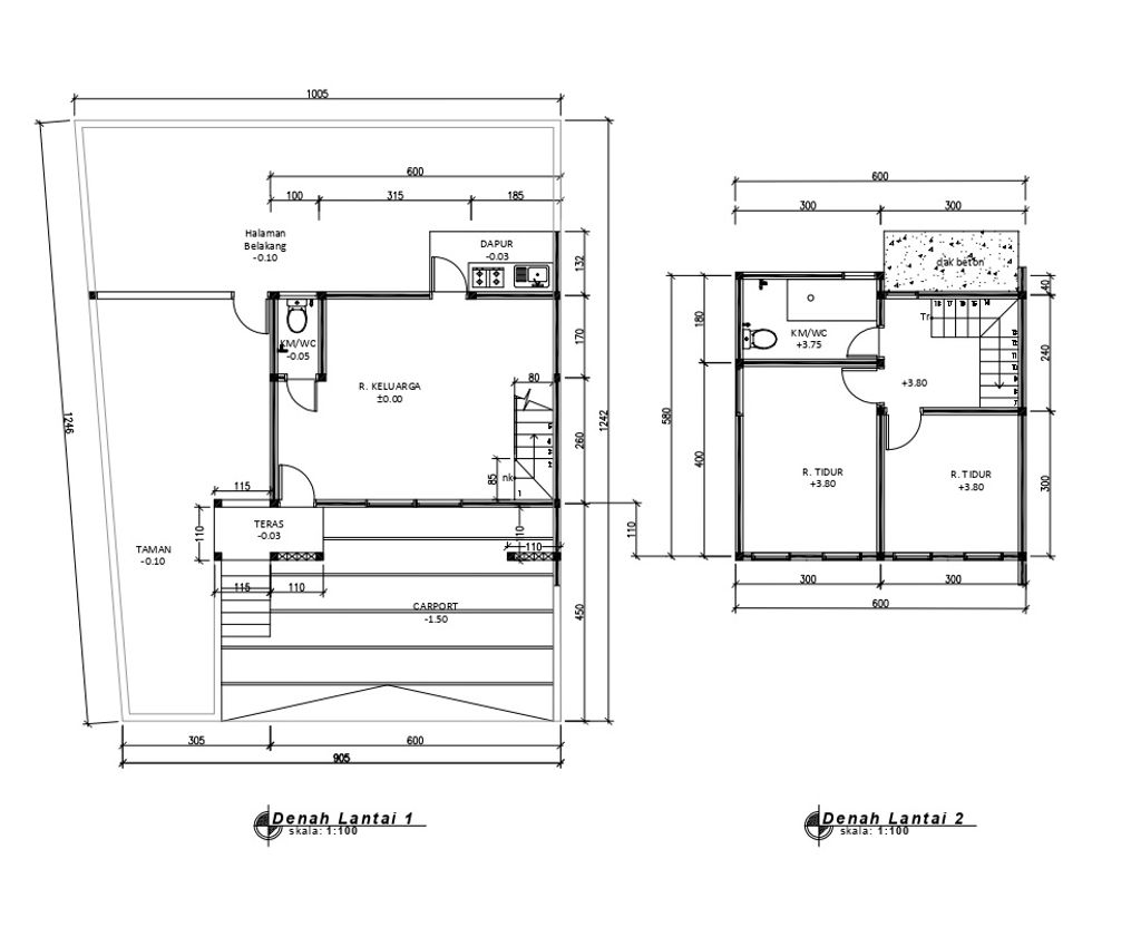 foto denah rumah tipe 60 Compact Classic Suites HC (725) perumahan G-Land Padalarang Residence