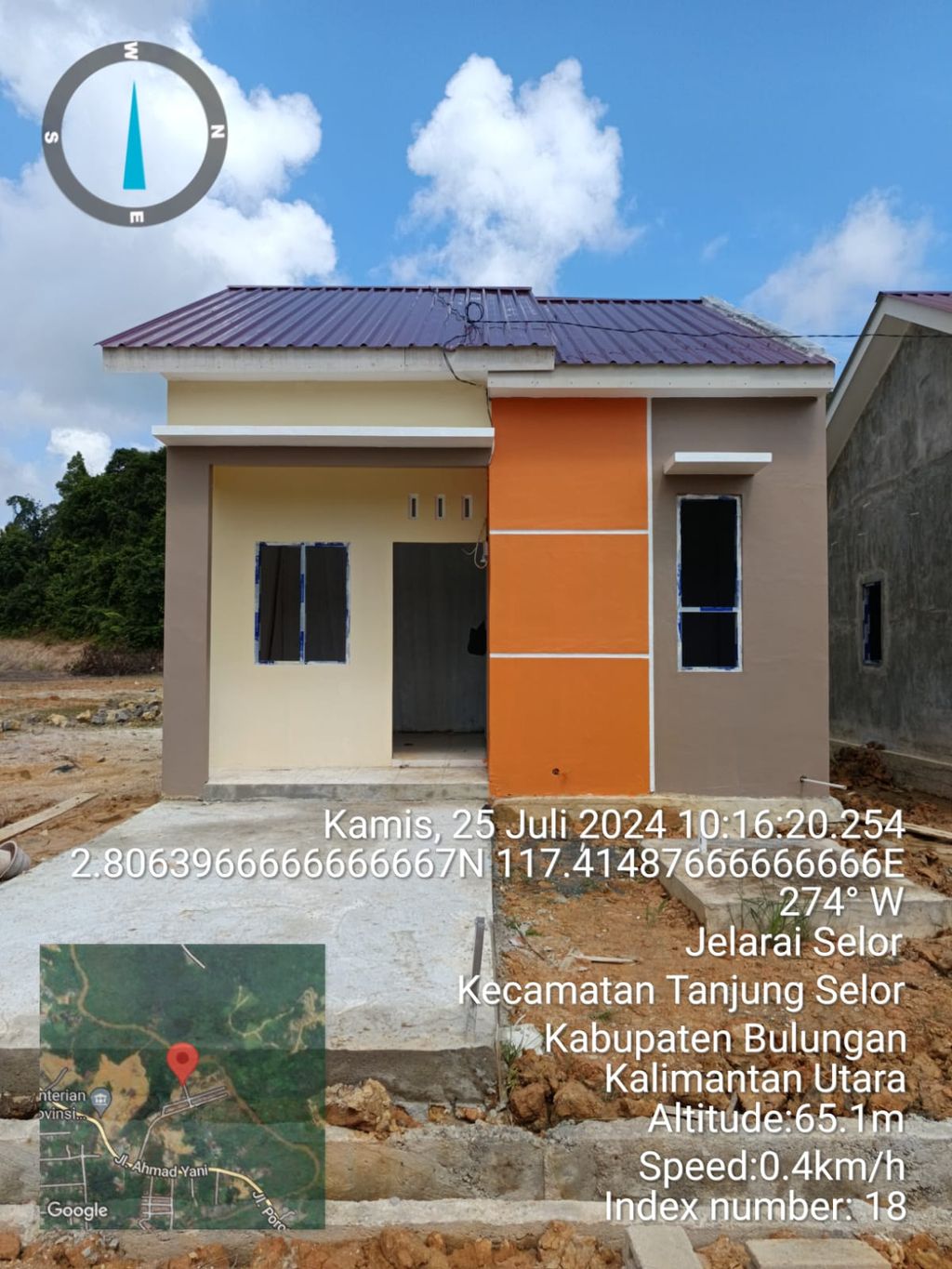 foto tampak rumah tipe 36 perumahan KAIROS RESIDENCE