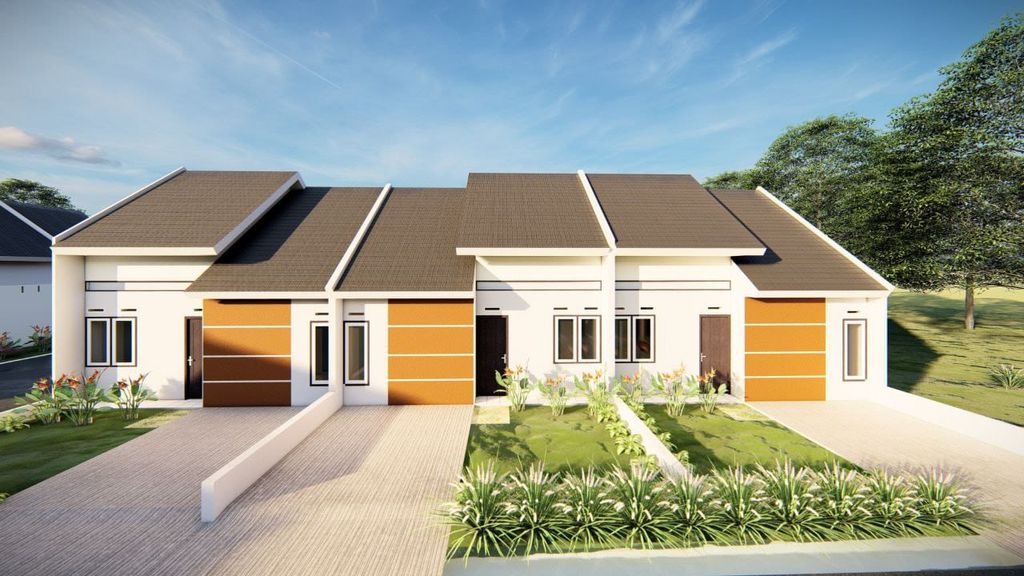 foto tampak rumah tipe 36 perumahan PESONA BISMARKIA