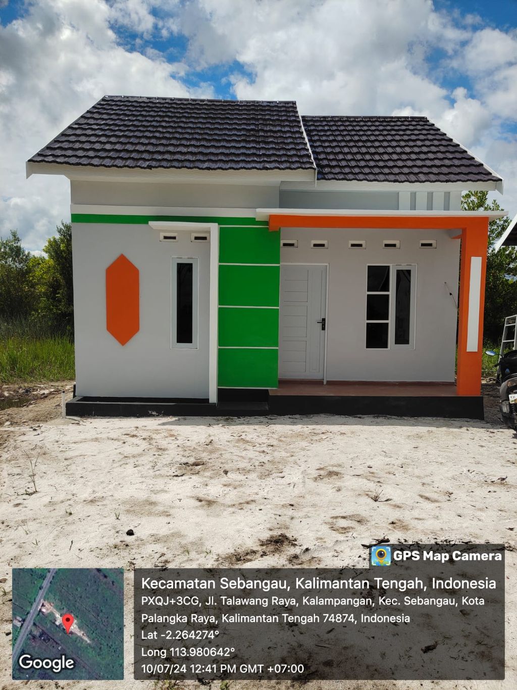 foto tampak rumah tipe Banua Subsidi perumahan Banua Asri Talawang