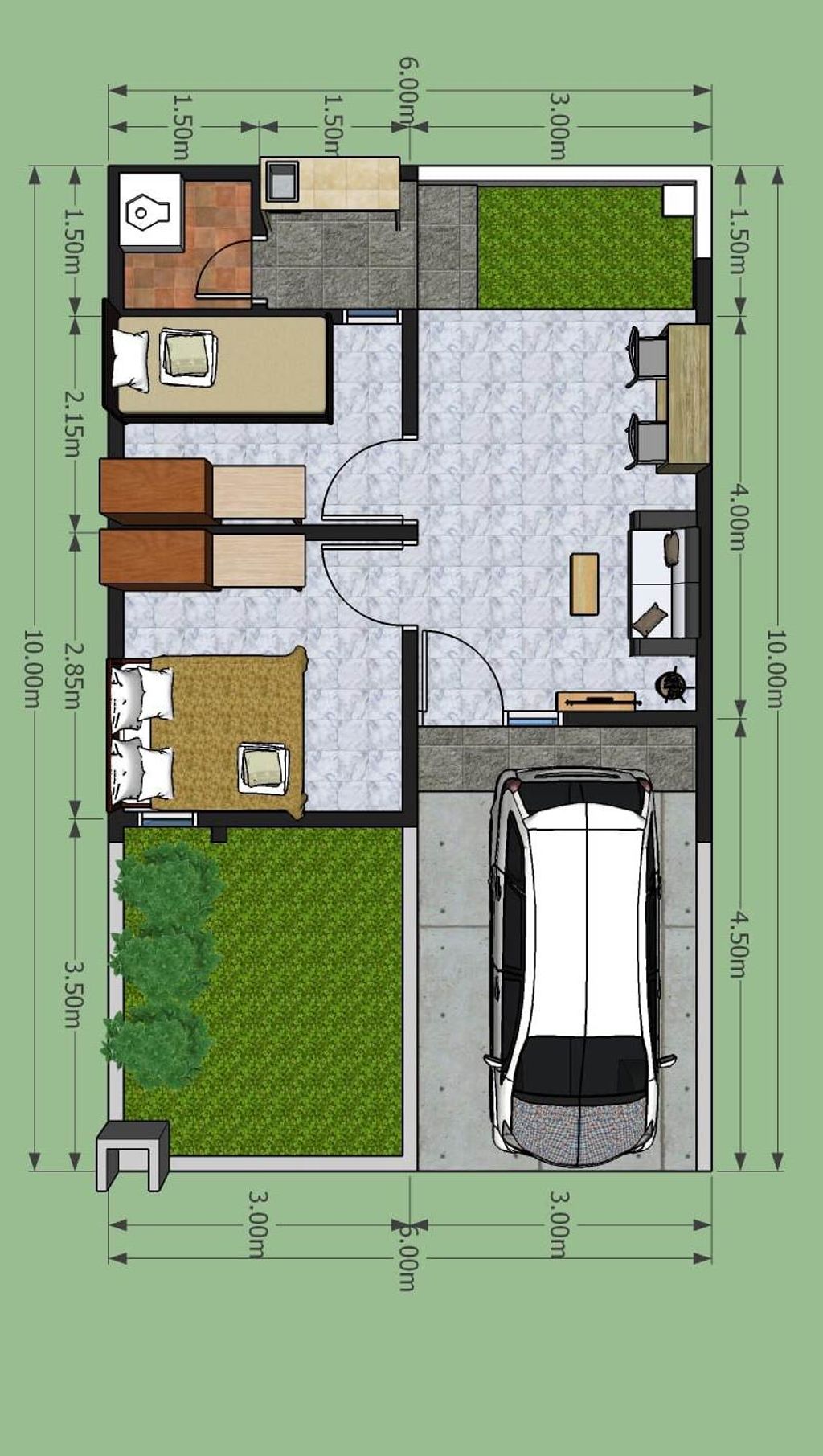 foto denah rumah tipe T30_60 perumahan KIYARA DAMAI