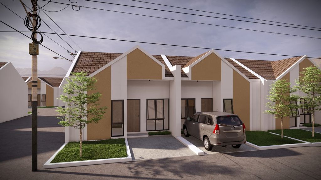 foto tampak rumah tipe 34/60 perumahan Green Karyamukti