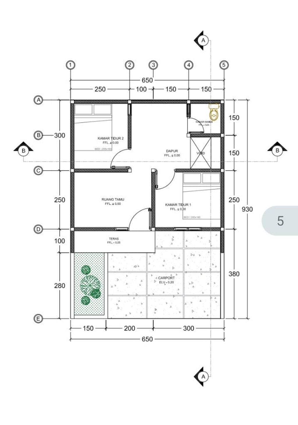 foto tampak rumah tipe 36/60 perumahan PERMATA REGENCY
