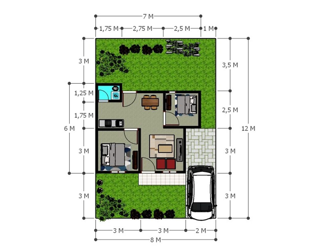 foto denah rumah tipe 36/90 perumahan ANUGRAH TUHAN RESIDENCE 2