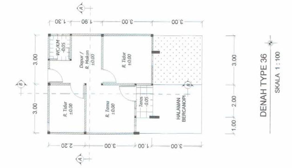 foto denah rumah tipe 36 perumahan Mitra Karya Residence Tahap 2