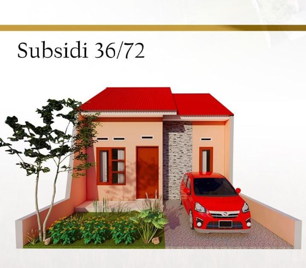 foto tampak rumah tipe 36/72 perumahan RUBY ZAMZAM