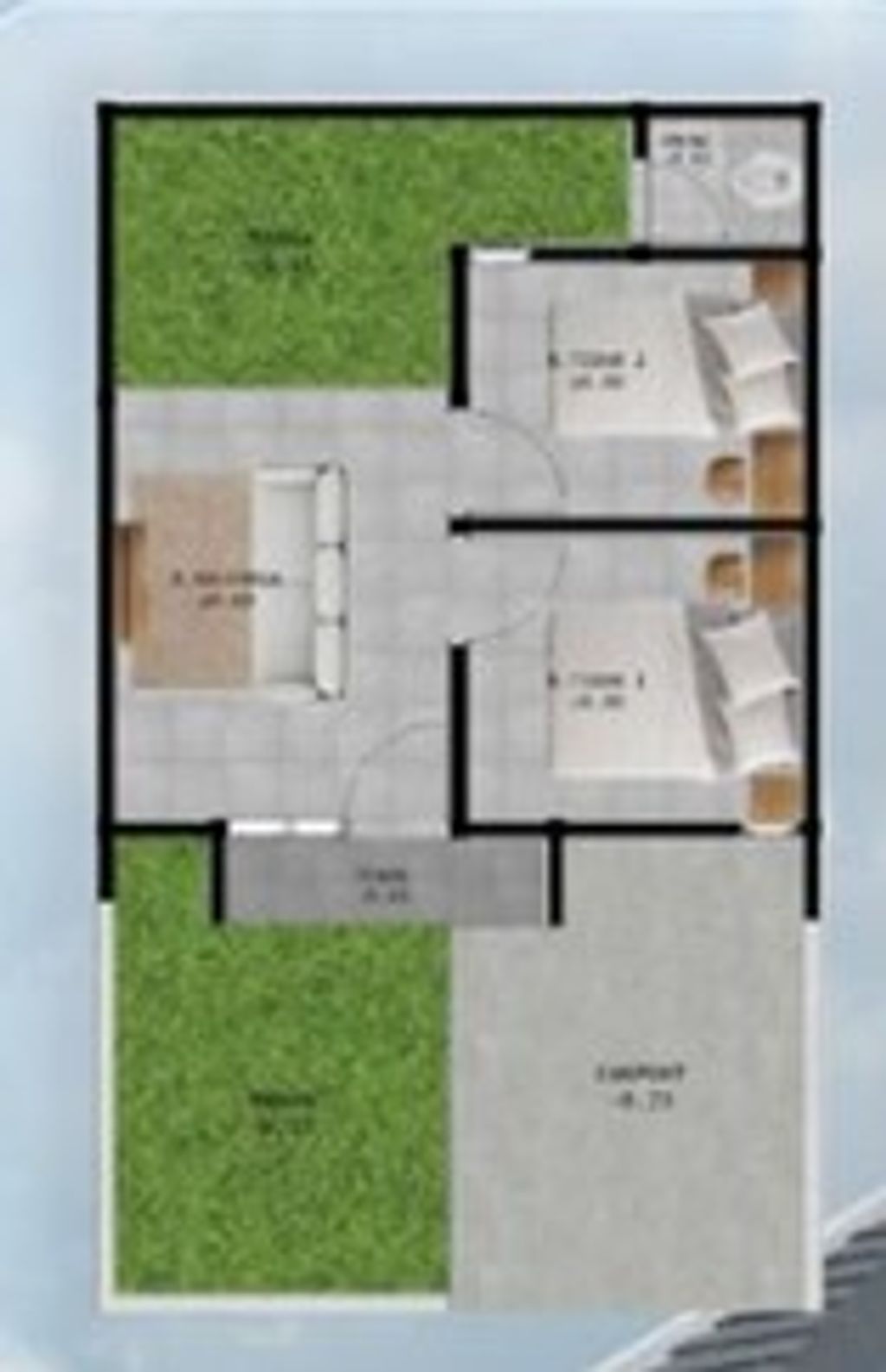 foto denah rumah tipe 30/60 perumahan RUMARAJA