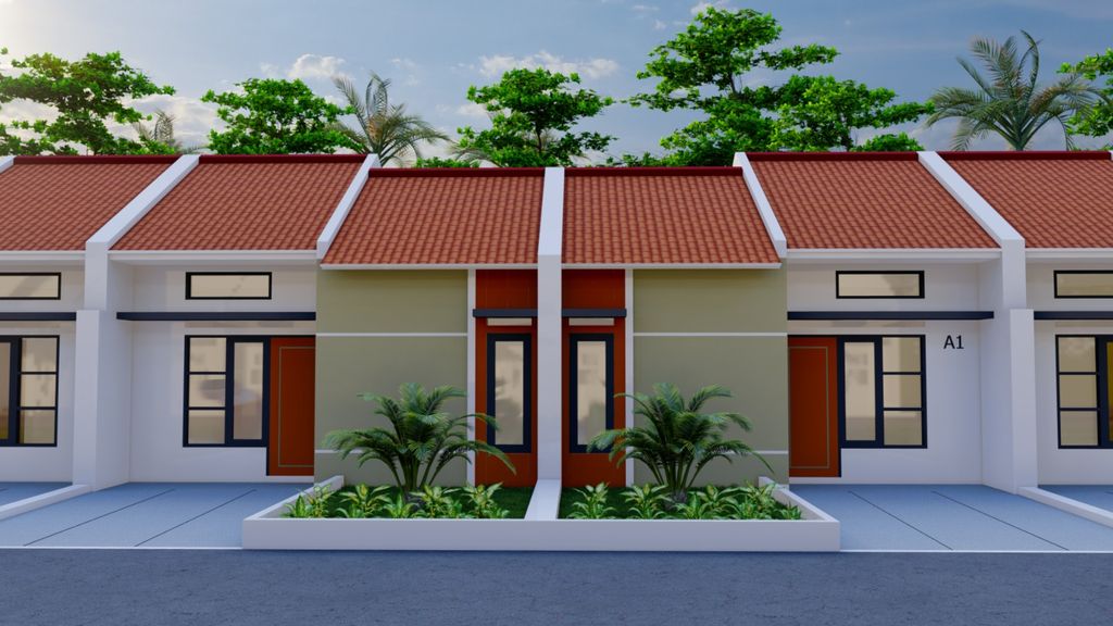 foto tampak rumah tipe 33 perumahan GASEAN LAND RAHARJA