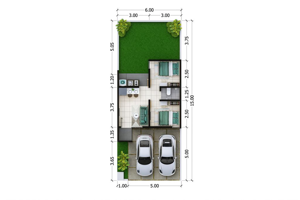 foto denah rumah tipe NEO BELVA A perumahan GRAND ALEXANDRIA 2