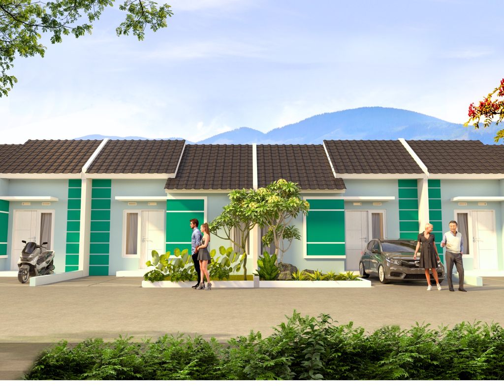 foto tampak rumah tipe 28/60 perumahan Pilar Residence Karangmanggis