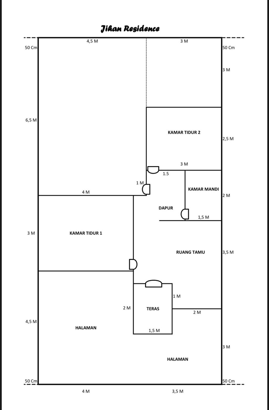 foto denah rumah tipe 36 perumahan Jihan Residence