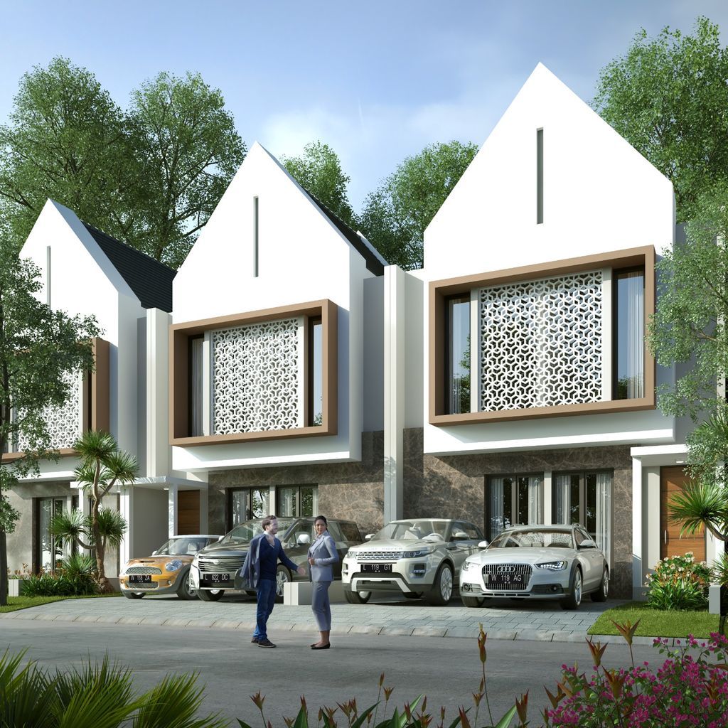 foto tampak rumah tipe CANNA perumahan DE CASSABLANCA RESIDENCE