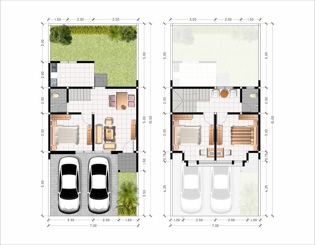 foto denah rumah tipe CANNA perumahan DE CASSABLANCA RESIDENCE