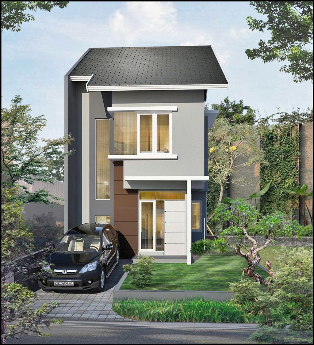 foto tampak rumah tipe 85 perumahan Pakuan Hill