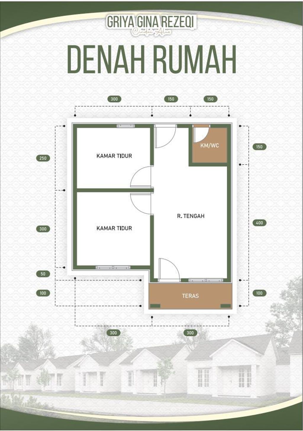 foto denah rumah tipe 36 perumahan Griya Gina Rezeki