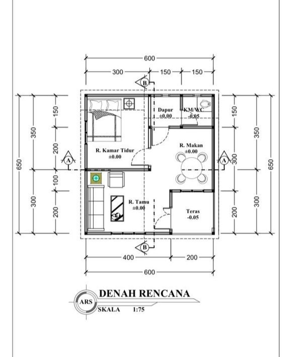 foto denah rumah tipe 36 perumahan MULIA KALBAR BARU