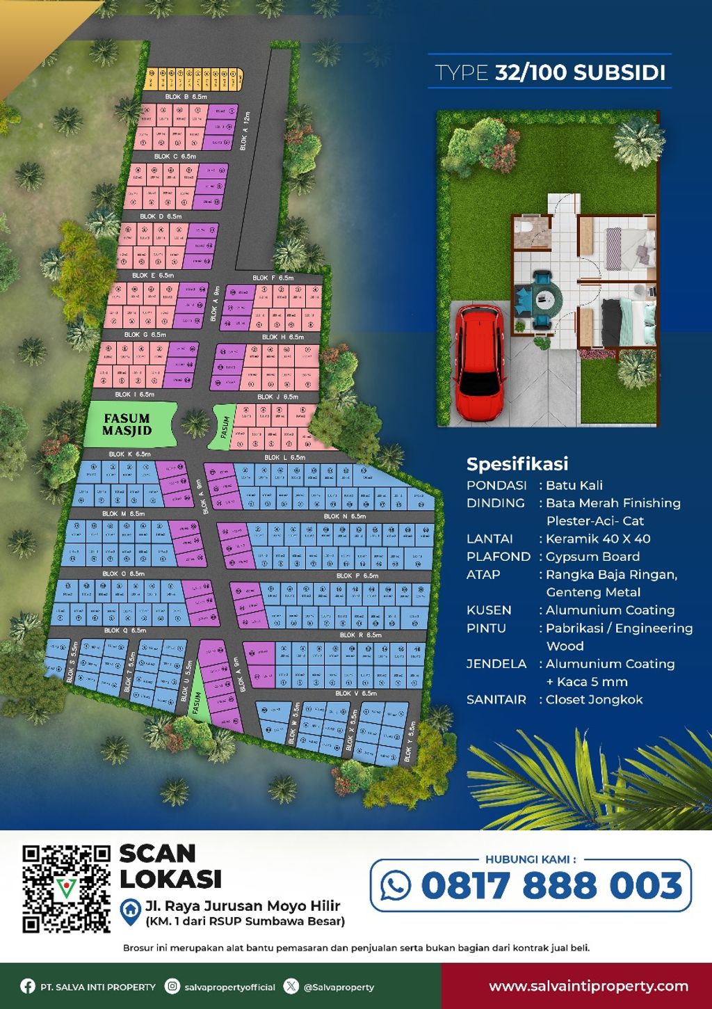 foto denah rumah tipe 32/100 perumahan GRIYA MERCY