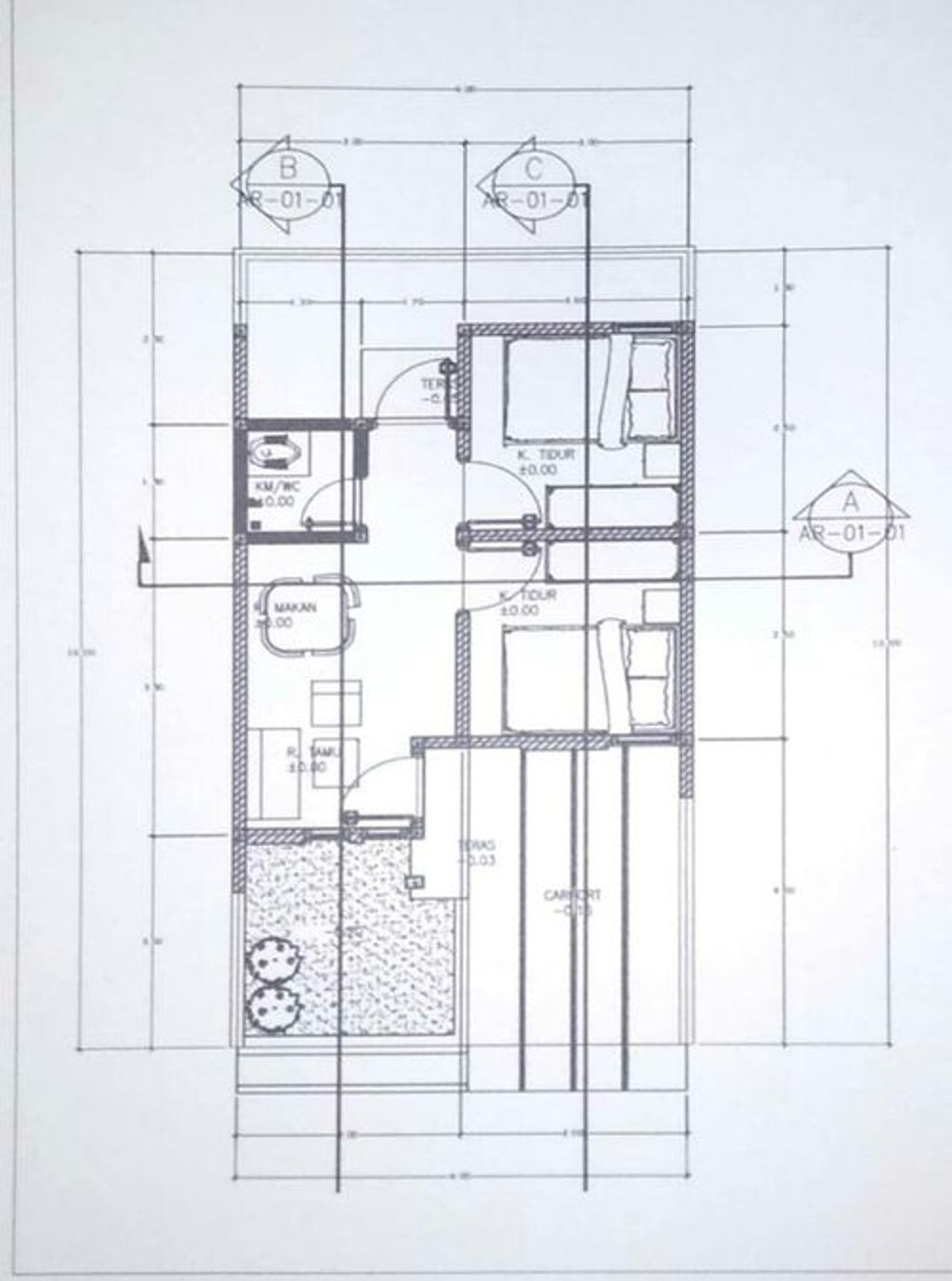 foto denah rumah tipe 30/60 perumahan GRIYA MUKTI RESIDENCE TAHAP III
