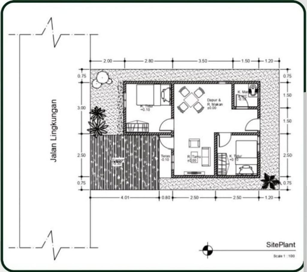 foto denah rumah tipe 36 perumahan AZZAM REGENCY 2