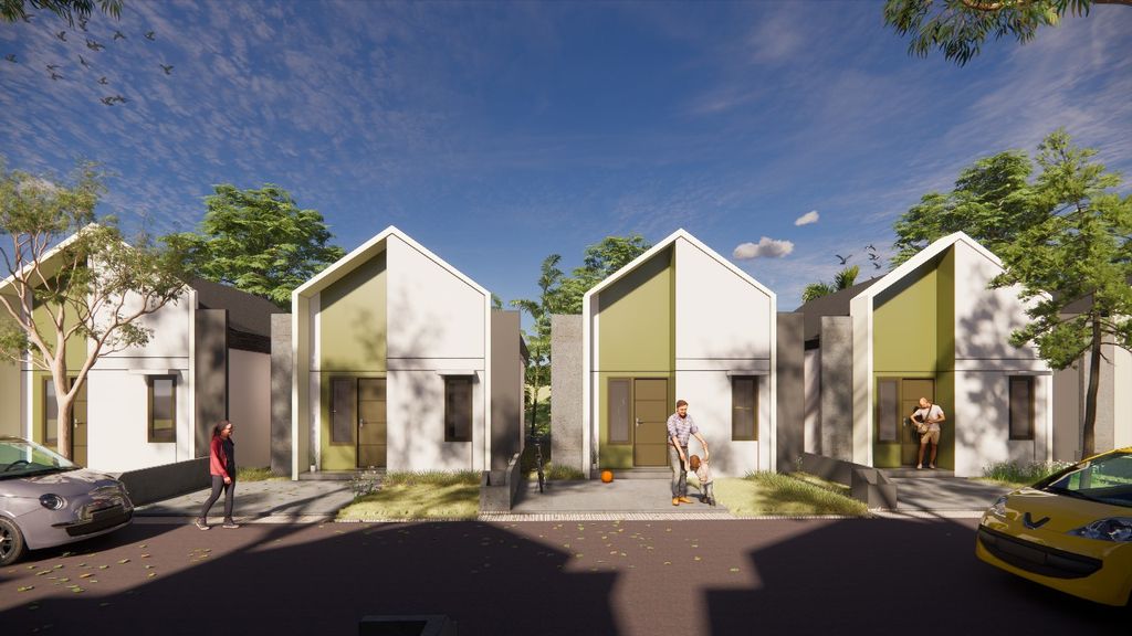 foto tampak rumah tipe 36 perumahan Kirana Trinit Park 2