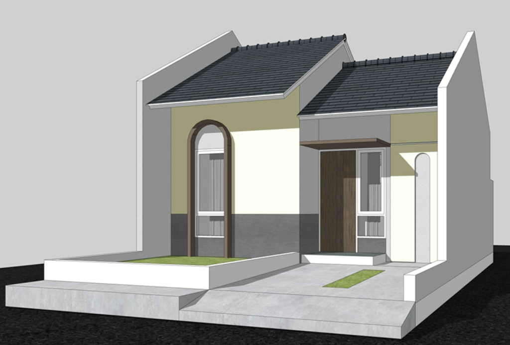 foto tampak rumah tipe YORDANIA perumahan Cikande Business Residence