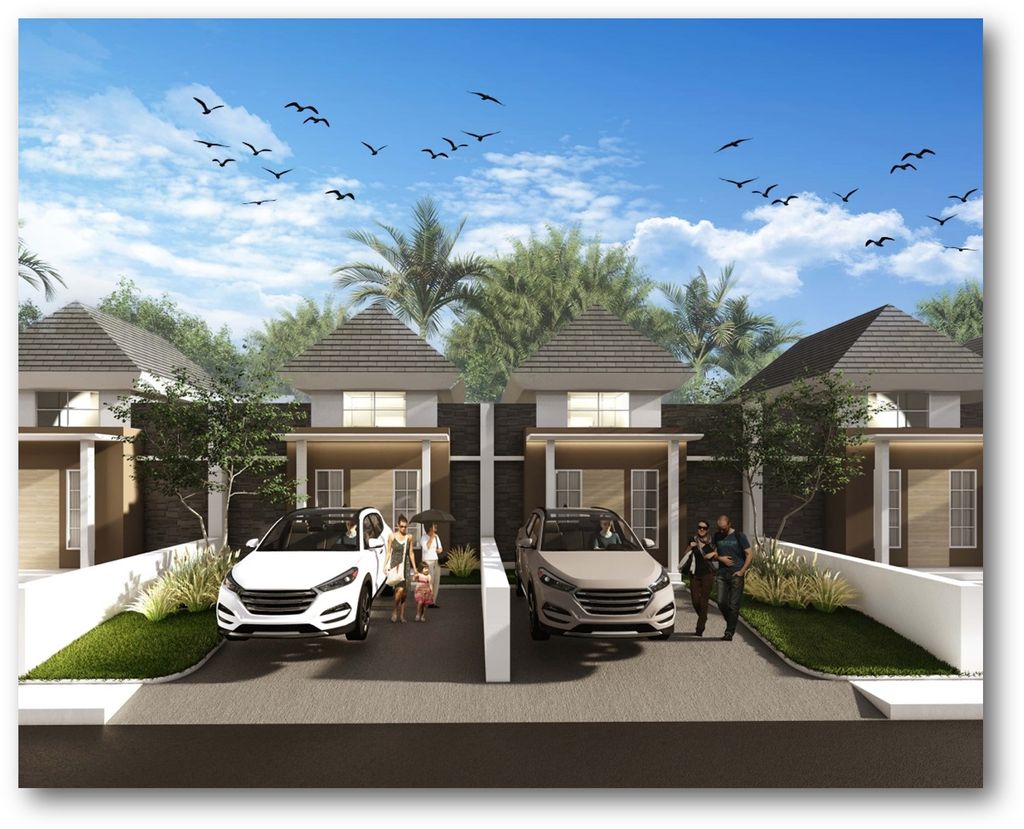 foto tampak rumah tipe MOSKWA perumahan Cikande Business Residence