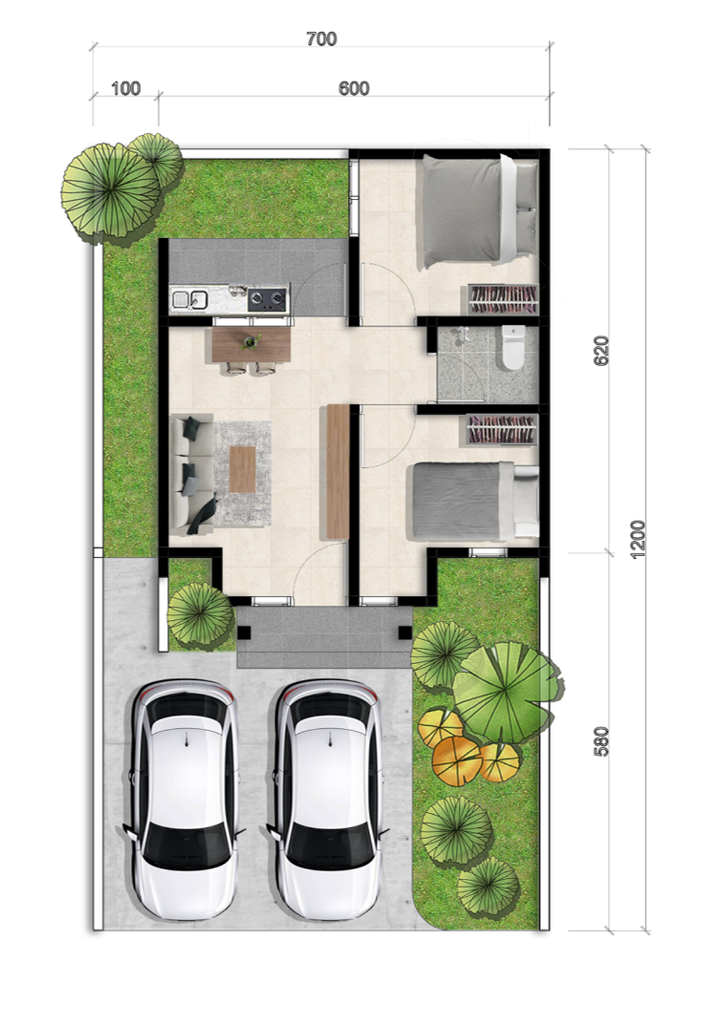 foto denah rumah tipe MOSKWA perumahan Cikande Business Residence