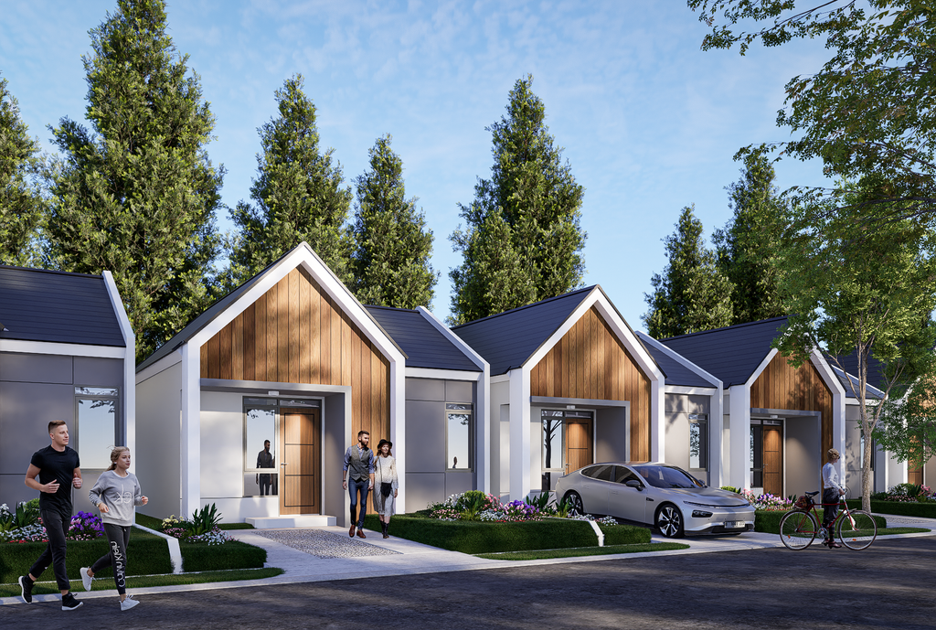 foto tampak rumah tipe Viola Premium perumahan CitraRaya City Cluster Cempaka Asri