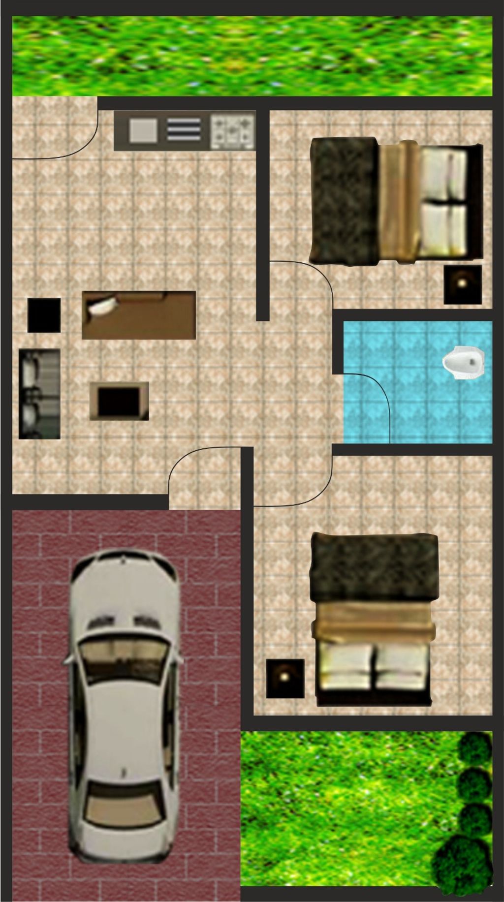 foto denah rumah tipe 30/60 perumahan HOME MANDAN 2