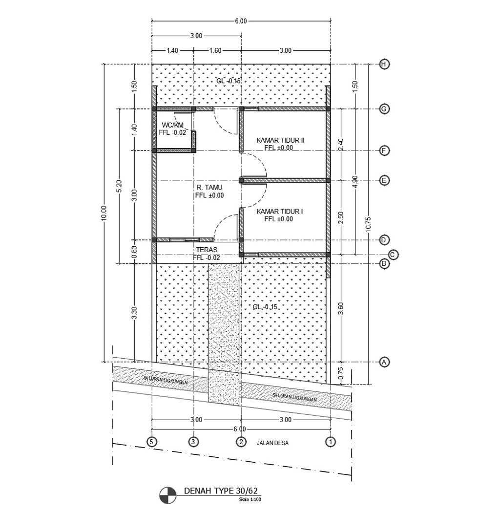 foto denah rumah tipe 30/62 perumahan Griya Mulya Asri Tahap 2