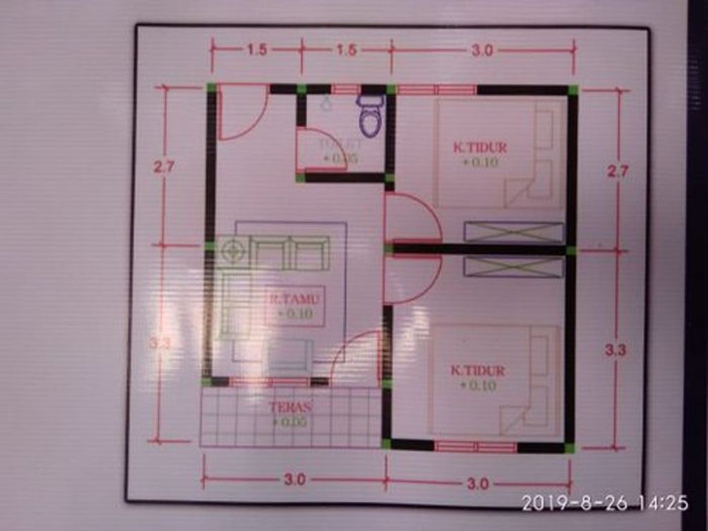 foto denah rumah tipe 36 perumahan GRIYA BUMI LESTARI