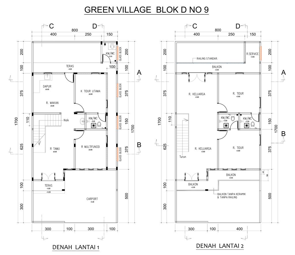 foto denah rumah tipe 159 perumahan Green Village