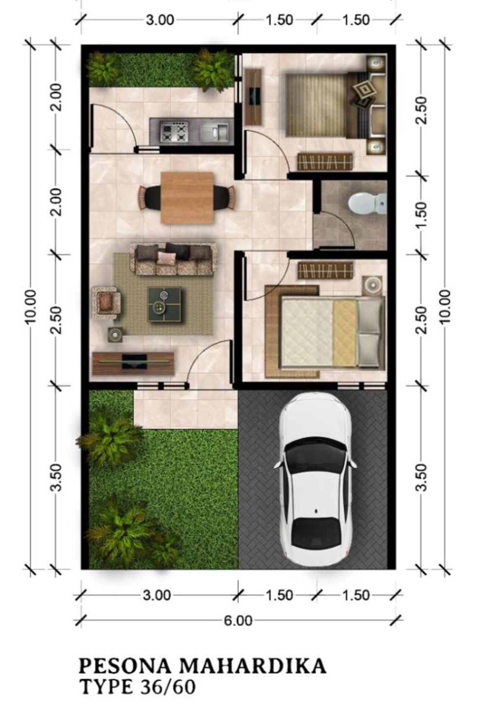 foto denah rumah tipe C 11 perumahan PERUMAHAN PESONA MAHARDIKA